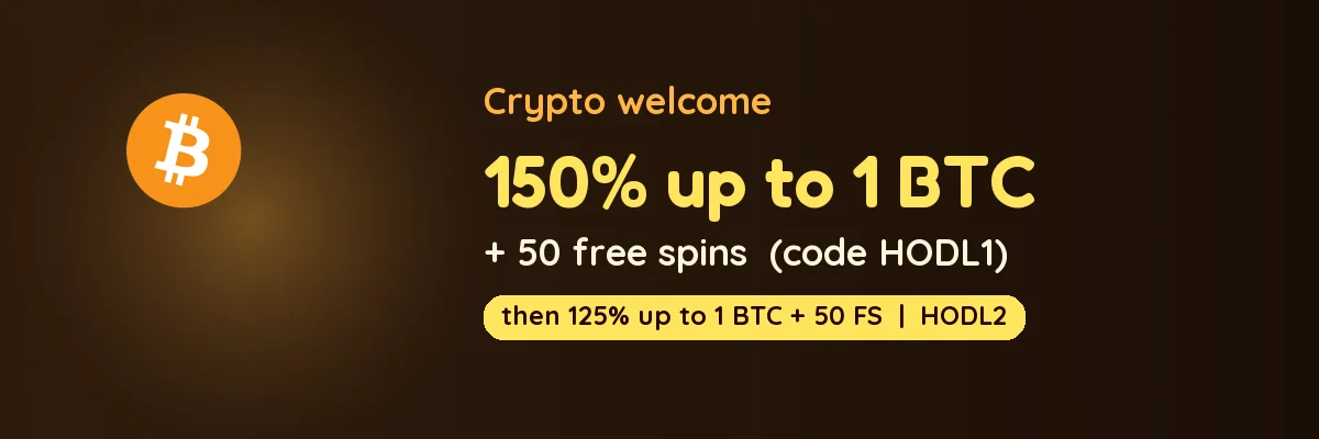 FatFruit crypto welcome bonus HODL1: 150% up to 1 BTC plus 50 free spins