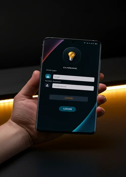FatFruit Casino login form on a phone: email and password fields